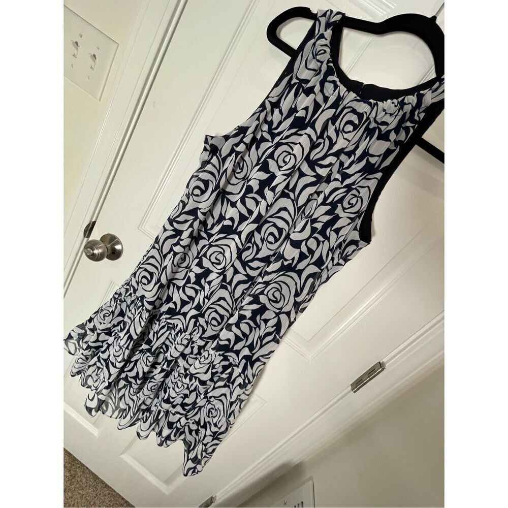 Prelude women’s sleeveless navy white dress size 16